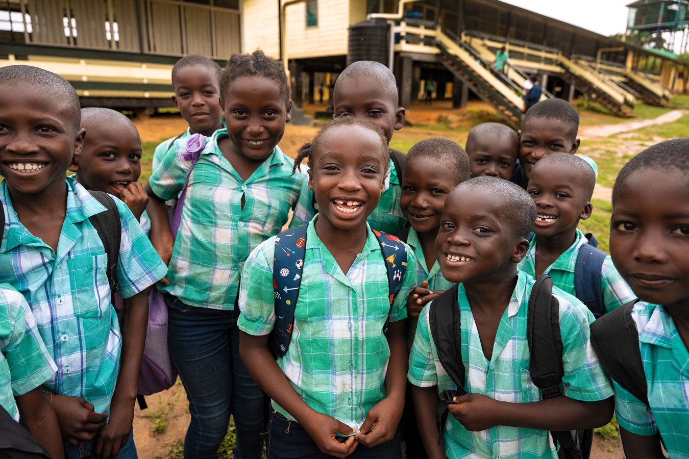 Group of smiling children