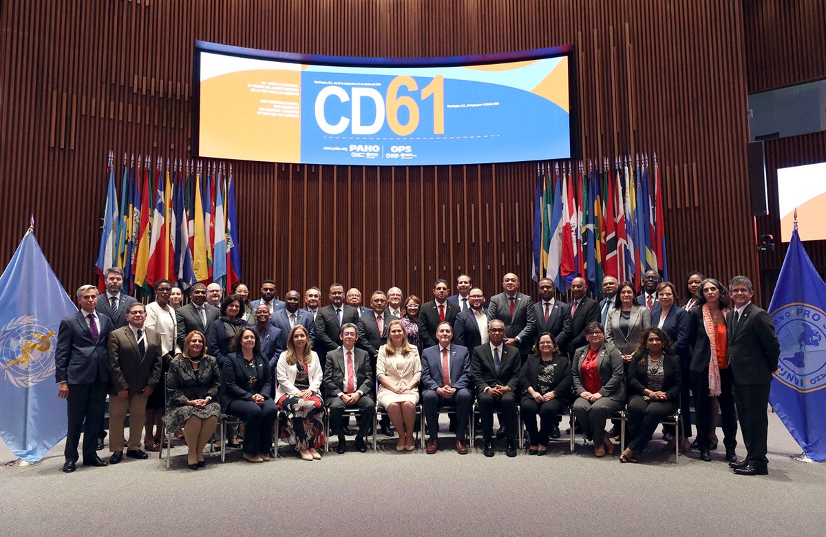 Group photo of the delegates of the Americas participating in the 61st Board of Directors