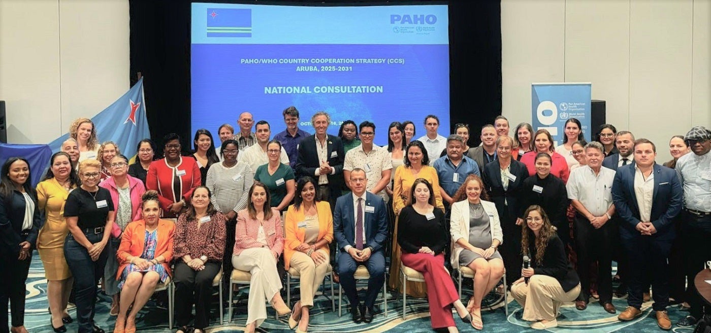 Participants and Facilitators of the National Country Cooperation Strategy Consultation in Aruba, united in their commitment to shape the future of public health for the nation.