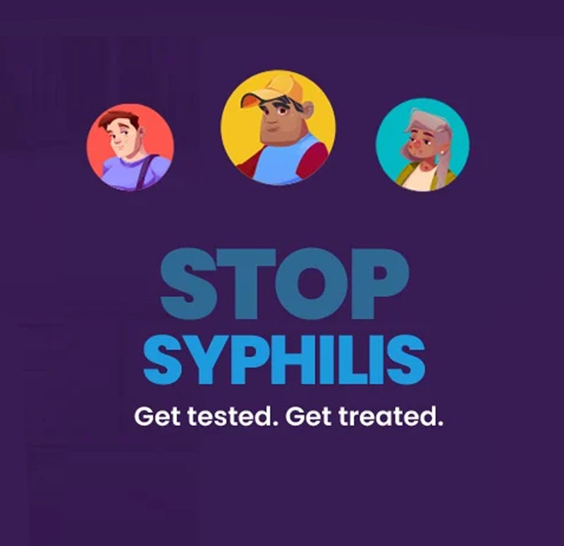 Banner Campaign Stop Syphilis - Get tested. Get treated