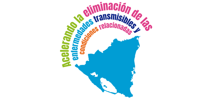 Mapa de Nicaragua solido con este etxo alrededor Acelerando la eliminacion de las enfermedades transmisibles y condiciones relacionadas