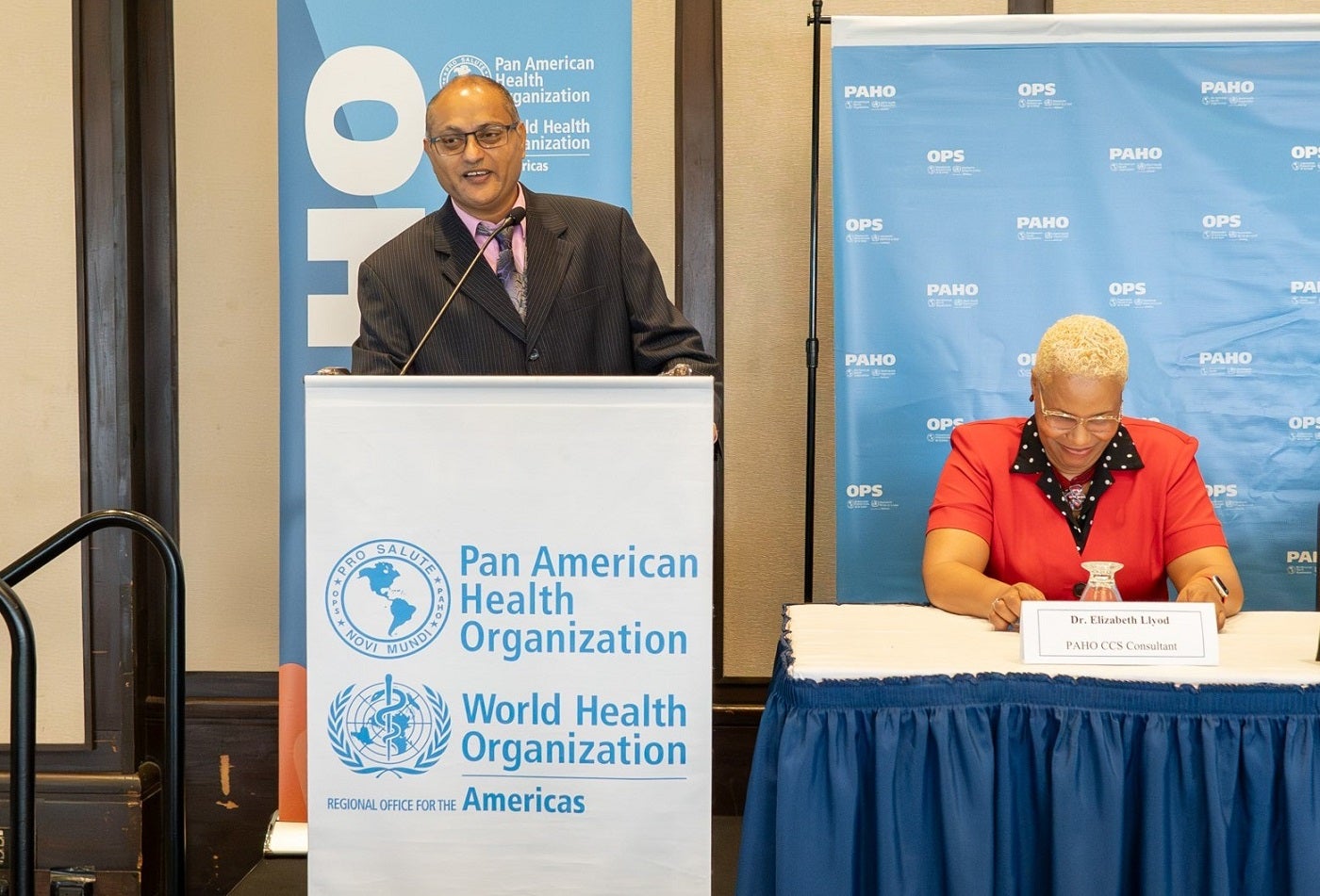 Mr. Lawrence Jaisingh, Director Health Policy, Research, and Planning , Ministry of Health, Trinidad and Tobago delivers his presentation at the consultation