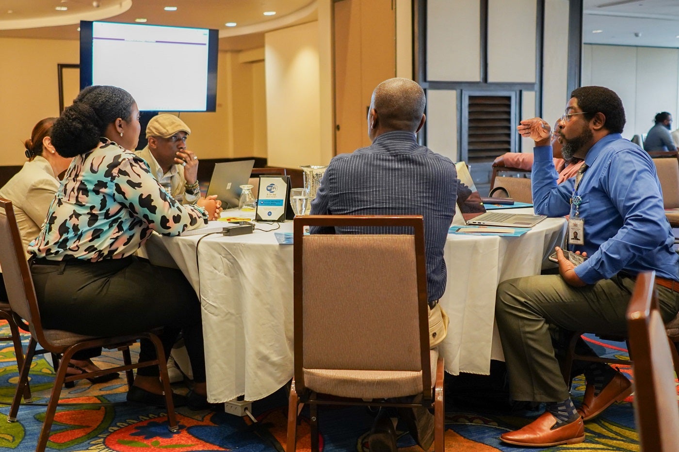 A working group in deep discussions during the CCS consultations in Trinidad and Tobago