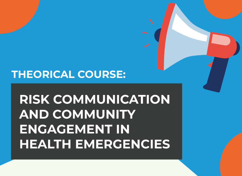 Cover Risk Communication Course. Title and megaphone graphic.