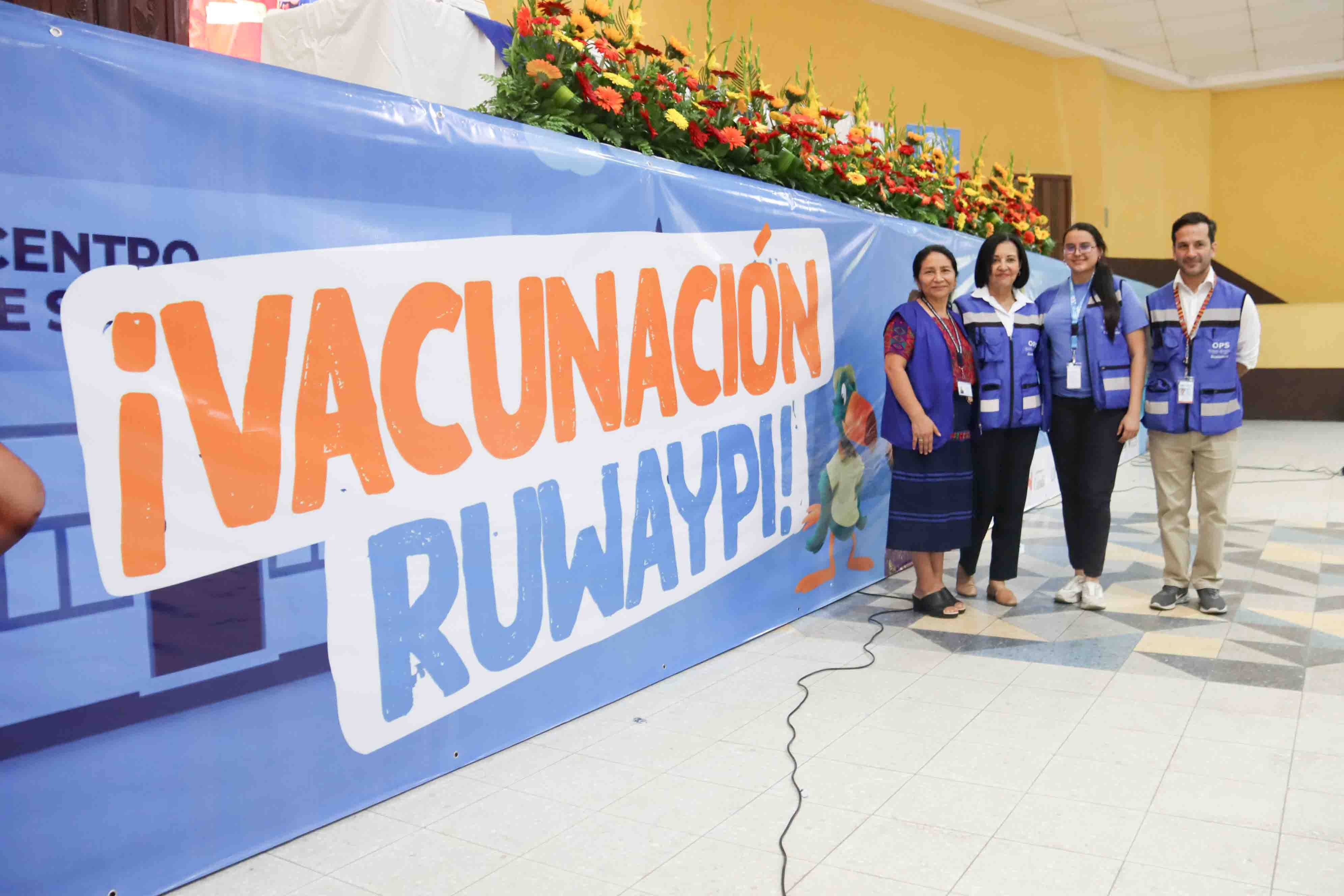 Lanzamiento vacunación sarampión en Guatemala