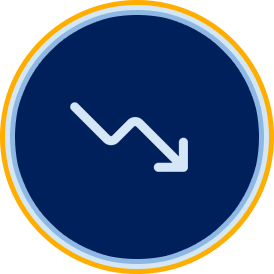 Chart down icon