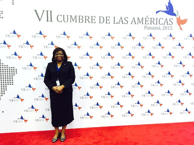 Dr. Carissa F. Etienne at Summit of the Americas
