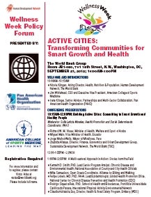 Policy Forum on  Active Cities: Transforming Communities for Smart Growth and Health
