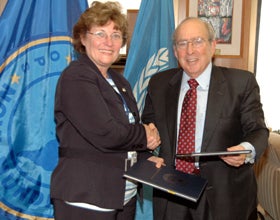 Dr. Mirta Roses (PAHO) and Dr. R. Bruce Donoff (HSDM )