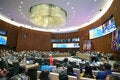 Sala A de la sede de la OPS con delegaciones de las Américas durante la sesión inaugural del 61° Consejo Directivo