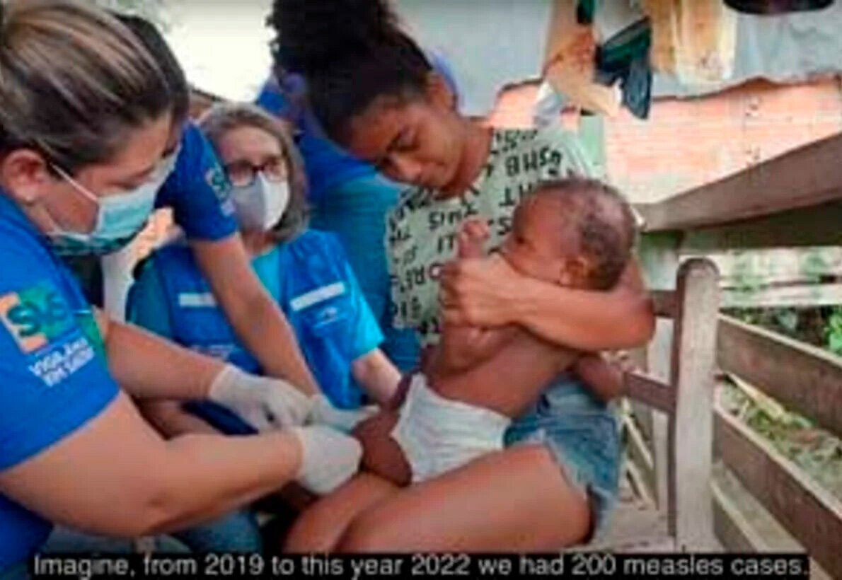 Vacunación contra el sarampión en Amapa