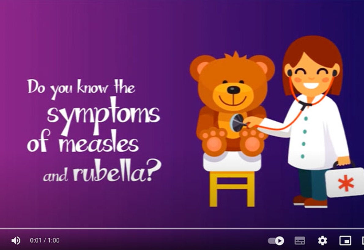 Symptoms of measles and rubella