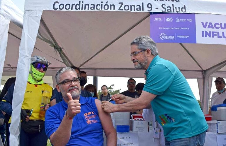 Ecuador Lanzamiento de la Campaña Nacional contra la Influenza 2022