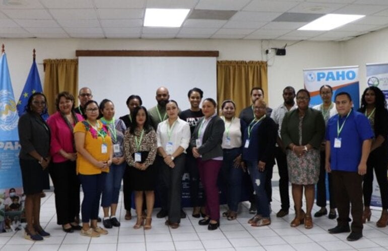 Participants on the mhGAP training in Belize