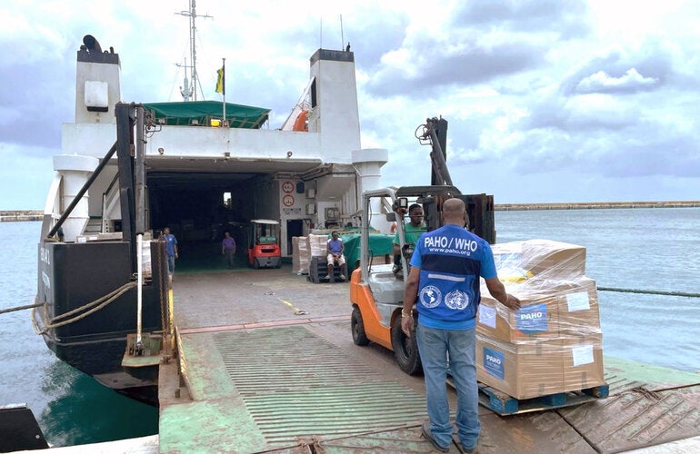 PAHO in the field supporting in emergency situations by delivering needed supplies