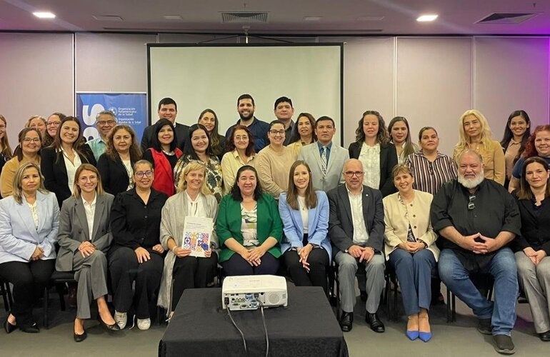 Group photo Mosaic Framework Workshop on respiratory virus surveillance in Paraguay