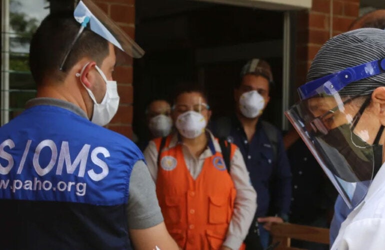 Disaster Response workers during a training