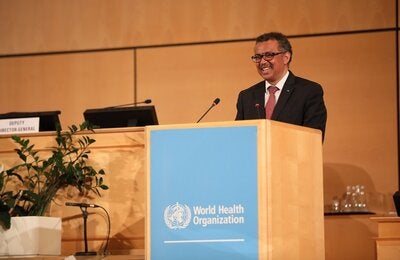 Dr. Tedros at the 72nd WHA