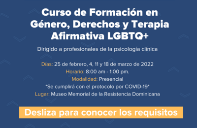 OPS apoya en realización curso de Formación en Género, Derechos y Terapia Afirmativa LGBTQ+