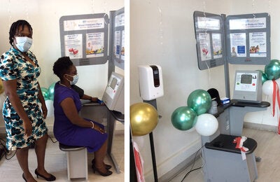 Blood pressure kiosk in ATG
