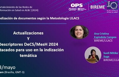 Webinar poster Indización de documentos según la metodología LILACS 2024