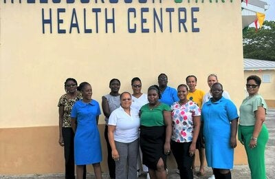 PAHO Immunization team on mission in Grenada.