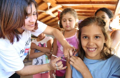 Girl received measles vaccine