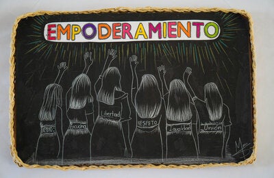 Ilustración con mensajes de empoderamiento