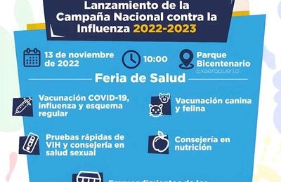 "Vacúnate y sé un influenzador de vida" Campaña Nacional de Vacunación contra la Influenza