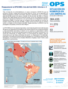 COVID-19 - Respuesta De La OPS/OMS Reporte 2 (6 De Abril De 2020) - OPS ...