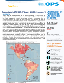 COVID-19 - Respuesta De La OPS/OMS Reporte 5 (27 De Abril De 2020 ...