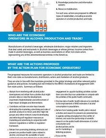 Global alcohol action plan 2022-2030. A summary for economic operators ...