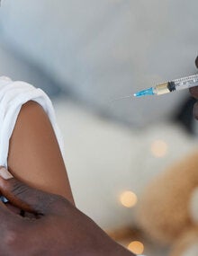 Child receives vaccination