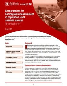 Best practices for haemoglobin measurement in population-level anaemia surveys: technical brief