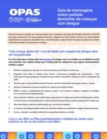 Guia de mensagens sobre cuidado domiciliar de crianças com dengue