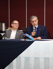 El director del CENAPRECE, el representante de la OPS/OMS en México y otros participantes de la inauguración del taller regional de Hearts en México