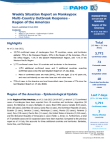 Weekly Situation Report On Monkeypox Multi-Country Outbreak Response ...