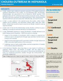 Situation Reports Cholera Outbreak In Hispaniola. 2022 - Actual - PAHO ...