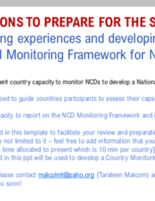 NCD Surveillance Framework - PAHO/WHO | Pan American Health Organization