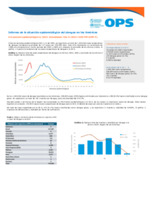 Informe De Situación No 7. Situación Epidemiológica Del Dengue En Las ...