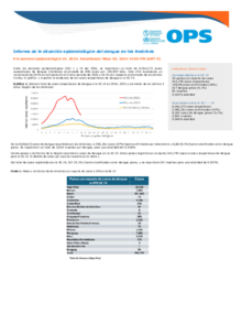 Informe De Situación No 19. Situación Epidemiológica Del Dengue En Las ...