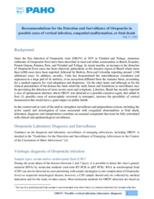 recommendations for the detection and surveillance of oropouche