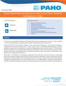 ublic Health Situation Analysis of Hurricanes Oscar, Rafael and Earthquakes in Cuba