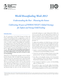 Global Strategy for Infant and Young Child Feeding - PAHO/WHO