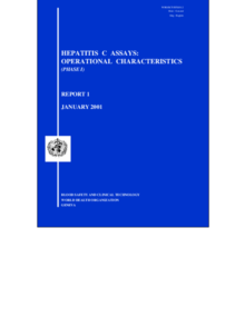 Hepatitis C Assays: Operational Characteristics (Phase I). Report 1 ...