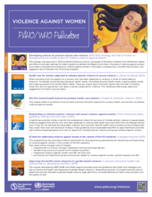 Brochure: Violence Against Women Publications - PAHO/WHO | Pan American ...