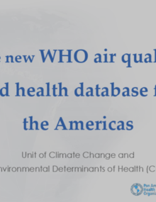 Presentation - The New WHO Air Quality And Health Database For The ...