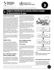 Limpieza Y Desinfeccion De Camiones Cisterna Y Tanques De Almacenamiento De Agua Ops Oms Organizacion Panamericana De La Salud