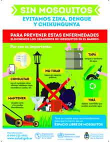 Dengadores afiche- Sin mosquitos evitamos zika, dengue, y chikungunya