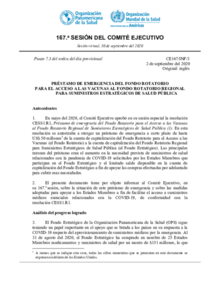 CE167/INF/3 - Préstamo De Emergencia Del Fondo Rotatorio Para El Acceso ...